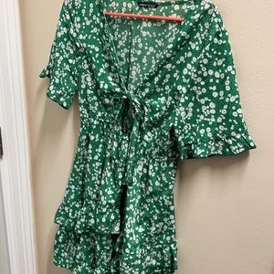 Shein tie front dress